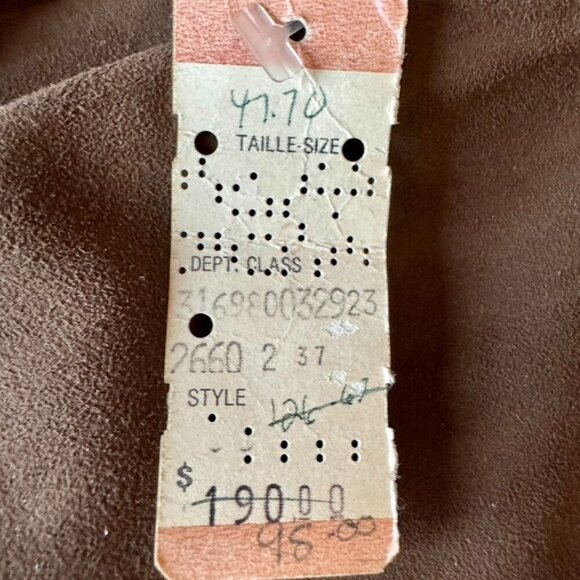 NWT Vintage 70s Margaret Godfrey for Bagatelle Brown Suede Shirt and Skirt Set - Picture 15 of 16